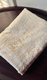 Load image into Gallery viewer, Lucknowi Handcrafted Munga Silk Chikankari Unstitched Men&#39;s Kurta Fabric - HONC0261600
