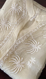 Load image into Gallery viewer, Women&#39;s Lakhnavi Handcrafted Semi Stitched Pure Organza Chikankari Top -  HONC0216801

