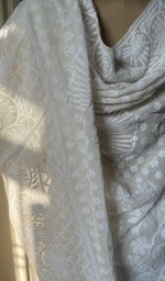 Load image into Gallery viewer, Women&#39;s Lakhnavi Handcrafted Pure Silk Georgette Chikankari - HONC0272503
