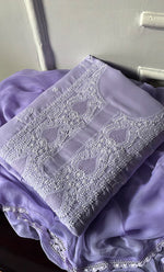 Load image into Gallery viewer, Women's Lakhnavi Handcrafted Unstitched Cotton Chikankari Suit Material - HONC0329380