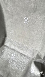 Load image into Gallery viewer, Women&#39;s Lucknowi Handcrafted Tissue Chanderi Chikankari Kurta And Dupatta Set - HONC0223407
