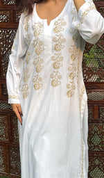 Load image into Gallery viewer, Zara Women&#39;s Lakhnavi Handcrafted Modal Cotton Chikankari Kurta And Sharara Set - HONC0251117
