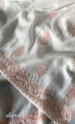 Load image into Gallery viewer, Women's Lakhnavi Handcrafted Unstitched Mul Chanderi Kurta And Dupatta Set - HONC0324083