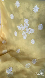 Load image into Gallery viewer, Women's Lucknowi Handcrafted Faux-Georgette Unstitched Chikankari Suit Material - HONC0348785