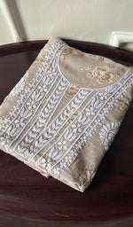 Load image into Gallery viewer, Women&#39;s Lakhnavi Handcrafted Cotton Chikankari Unstitched Kurti Fabric - HONC0175775
