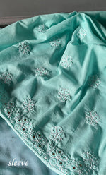 Load image into Gallery viewer, Women&#39;s Lakhnavi Handcrafted Unstitched Cotton Chikankari Suit Material - HONC0264456
