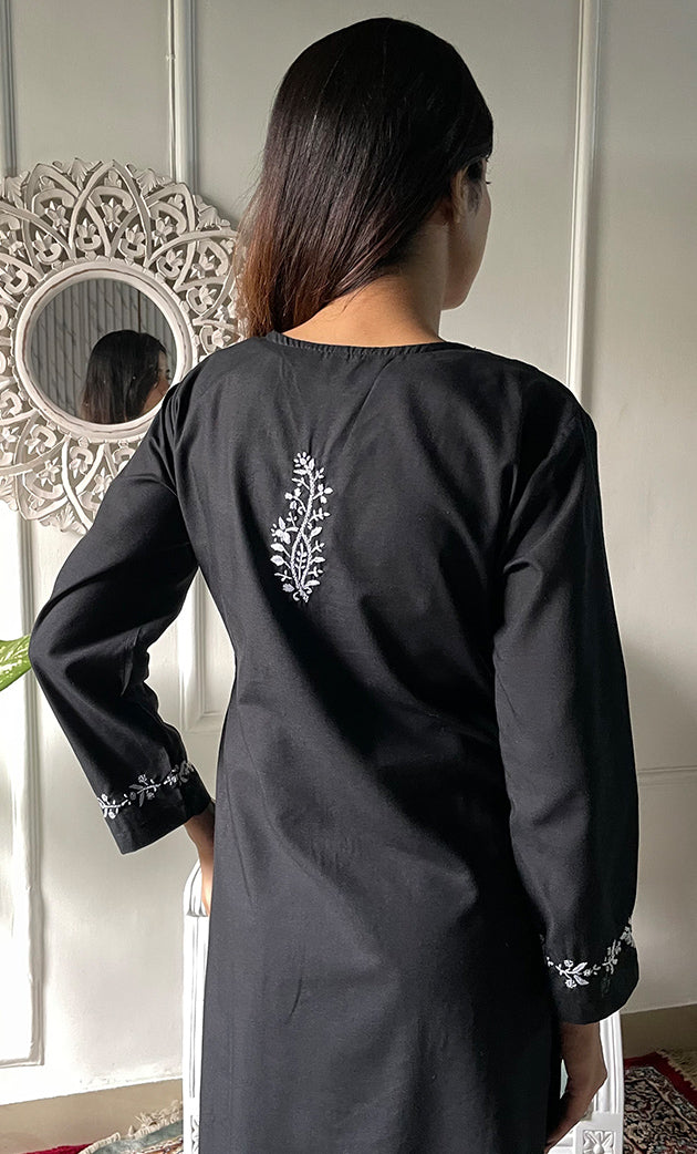 Women's Lucknowi Handcrafted Cotton Chikankari Kurti - HONC0330776