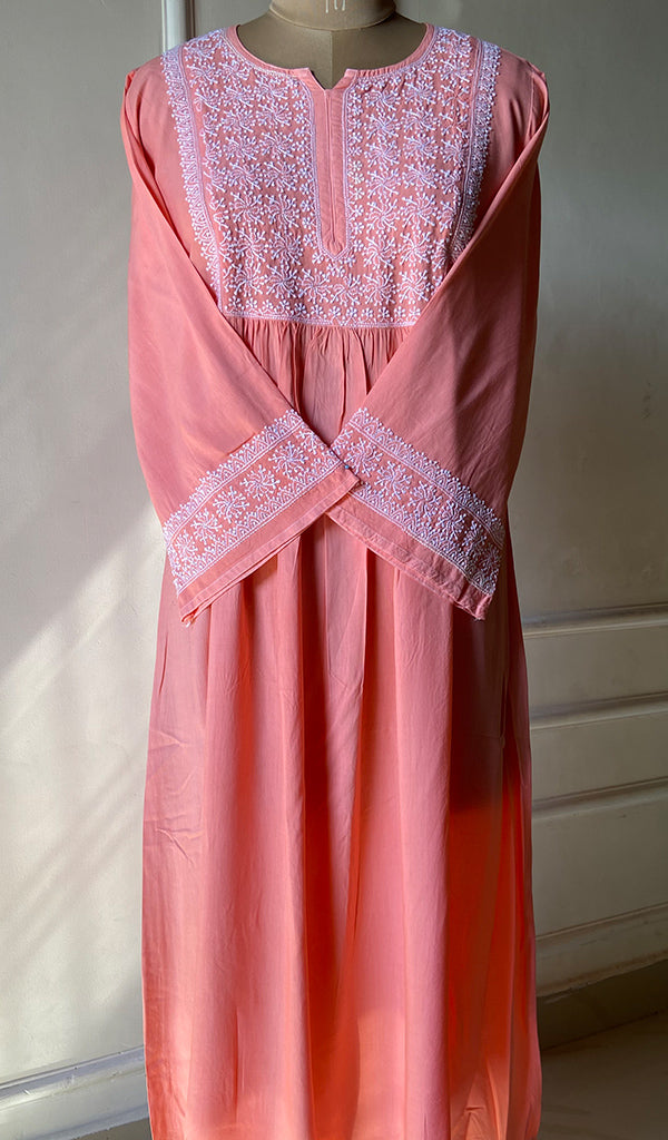 Women's Lucknowi Handcrafted Cotton Chikankari Kurti - HONC0301057