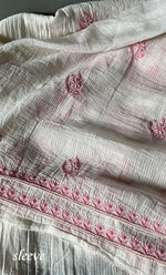 将图像加载到图库查看器中， Women&#39;s Lakhnavi Handcrafted Maheshwari Mul Chanderi Unstitched Kurta And Dupatta Set- HONC0286817
