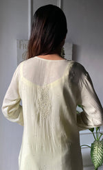 Load image into Gallery viewer, Women&#39;s Lucknowi Handcrafted Modal Cotton Chikankari Kurti - HONC0264914
