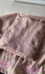 将图像加载到图库查看器中， Women&#39;s Lakhnavi Handcrafted Mul Chanderi Unstitched Kurta And Dupatta Set - HONC0302246
