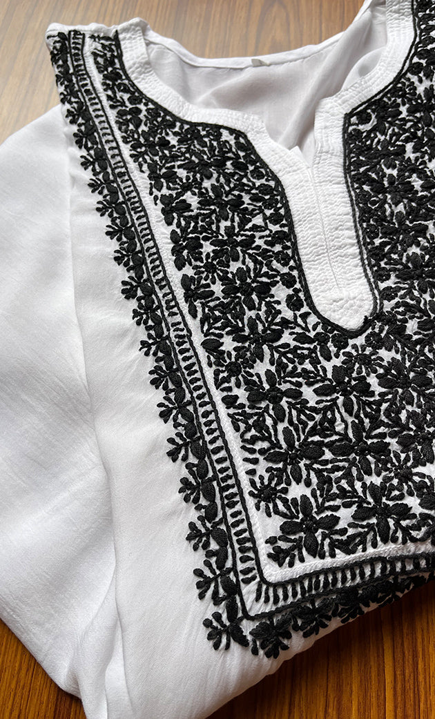 Women's Lucknowi Handcrafted Modal Cotton  Chikankari Kurti - HONC0298766