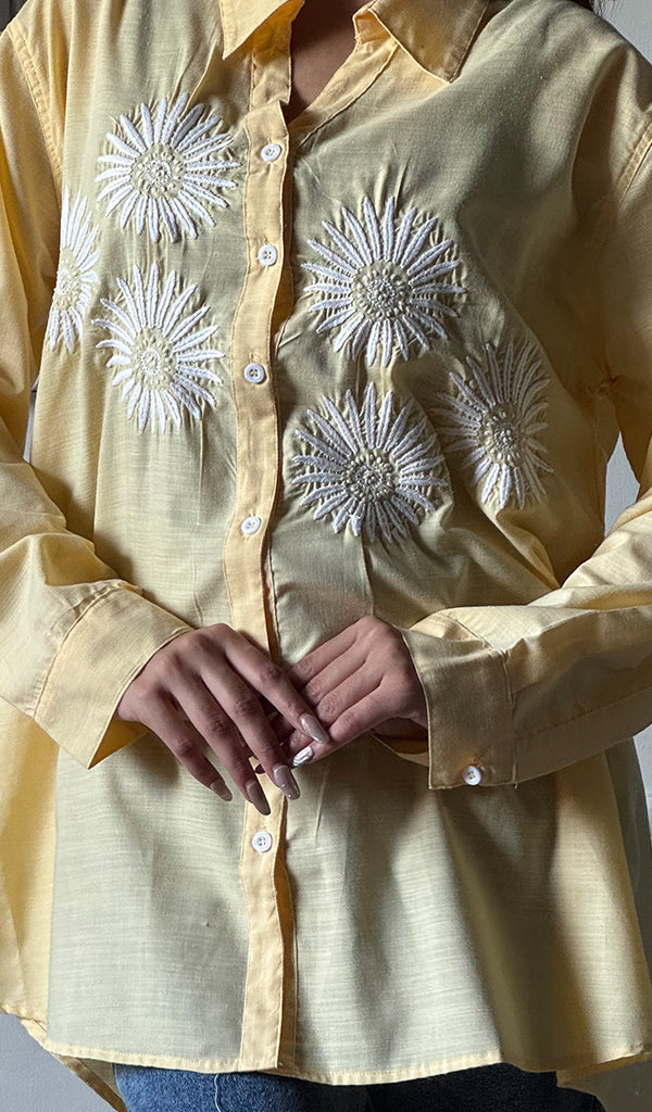Women's Lakhnavi Handcrafted Cotton Chikankari Top - HONC0344698