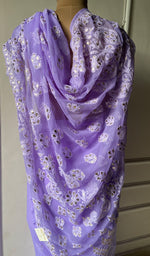 Load image into Gallery viewer, Women&#39;s Lakhnavi Handcrafted Faux-Georgette Chikankari Saree - HONC0195481
