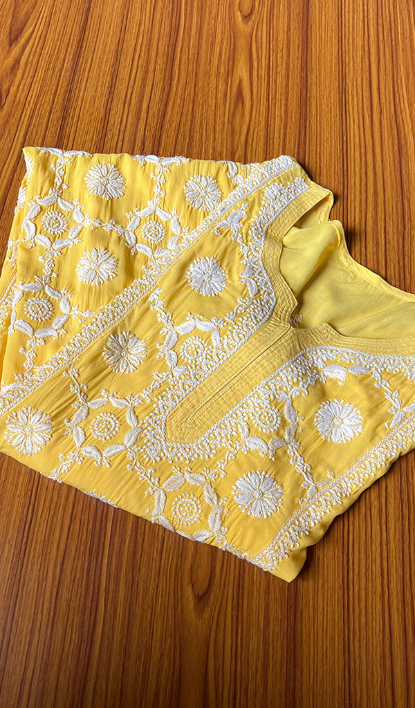 Women's Lucknowi Handcrafted Cotton Chikankari Kurti - HONC0301052