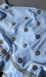 Load image into Gallery viewer, Women&#39;s Lakhnavi Handcrafted Pure Cotton UnStitched Kurta And Dupatta Set - HONC0245289
