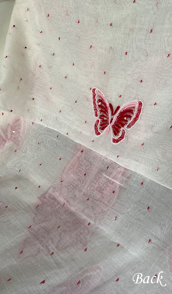 Titlee Women's Lakhnavi Handcrafted Mul Chanderi Unstitched Kurta And Dupatta Set - HONC0347333