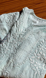 Load image into Gallery viewer, Women&#39;s Lucknowi Handcrafted Modal Cotton Chikankari Kurti - HONC0300988
