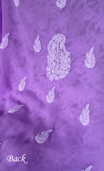 将图像加载到图库查看器中， Vamika Women's Lucknowi Handcrafted Faux-Georgette Unstitched Chikankari Suit Material - HONC0330337