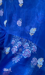 Load image into Gallery viewer, Women's Lakhnavi Handcrafted Pure Organza Chikankari Unstitched Kurta And Dupatta Set- HONC0343160