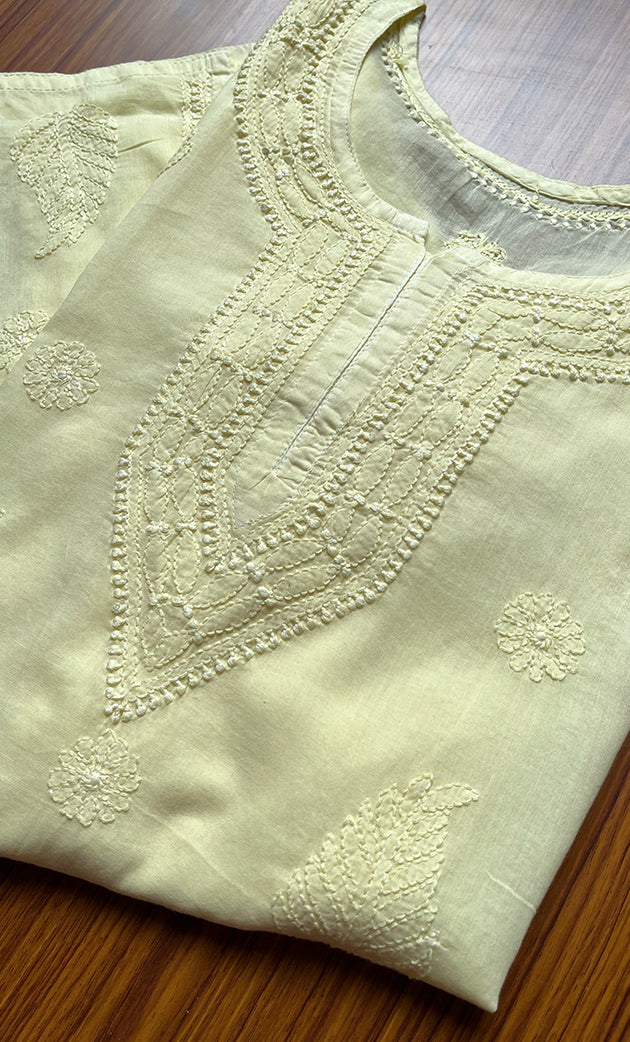 Women's Lakhnavi Handcrafted Cotton Chikankari Top -  HONC0214052