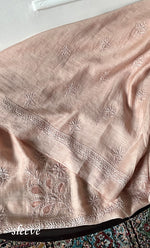 Load image into Gallery viewer, Women's Lakhnavi Handcrafted Unstitchd Mul Chanderi Kurta And Dupatta Set - HONC0312993