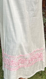 Load image into Gallery viewer, Shabina Women&#39;s Lucknowi Handcrafted Cotton Chikankari Kurti - HONC0231810
