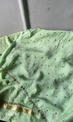 Load image into Gallery viewer, Women&#39;s Lakhnavi Handcrafted Mul Chanderi Unstitched Kurta And Dupatta Set- HONC0301667
