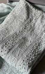 Load image into Gallery viewer, Women&#39;s Lakhnavi Handcrafted Viscose Georgette Unstitched Chikankari Anarkali  Suit Material - HONC0304690
