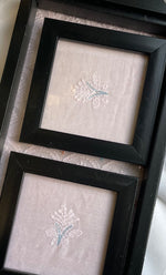 将图像加载到图库查看器中， Handcrafted Chikankari Tray with Two Coasters – Wooden Frame - HONC0332497
