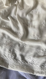 Load image into Gallery viewer, Women&#39;s Lakhnavi Handcrafted Modal Cotton Chikankari Suit Material - HONC0275948
