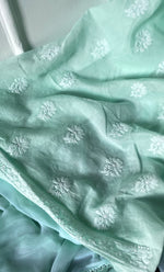 Load image into Gallery viewer, Women&#39;s Lakhnavi Handcrafted Unstitched Cotton Chikankari Suit Material - HONC0320323
