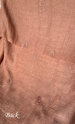 Load image into Gallery viewer, Women's Lakhnavi Handcrafted Mul Chanderi Unstitched Chikankari Full Suit Material - HONC0324502