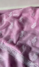 Load image into Gallery viewer, Women's Lucknowi Handcrafted Faux-Georgette Unstitched Chikankari Suit Material - HONC0348784