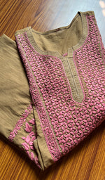 Load image into Gallery viewer, Women&#39;s Lucknowi Handcrafted Cotton Chikankari Kurti - HONC0300981
