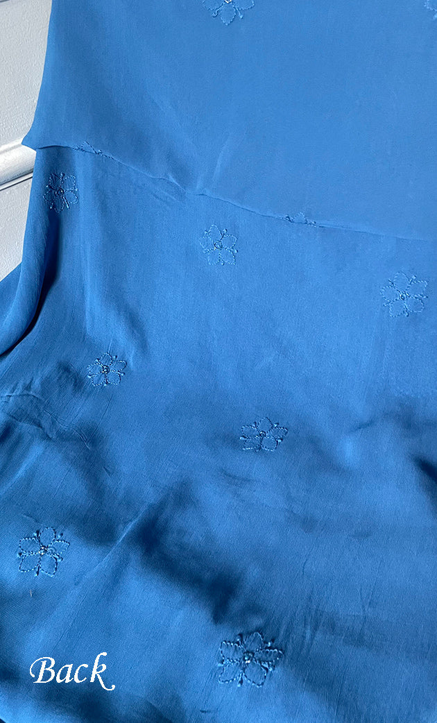 Women's Lakhnavi Handcrafted Viscose Georgette Chikankari Full Suit Material - HONC0274223