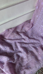 将图像加载到图库查看器中， Women's Lakhnavi Handcrafted Mul Chanderi Unstitched Chikankari Full Suit Material - HONC0344317