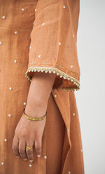 Load image into Gallery viewer, Women&#39;s Lakhnavi Handcrafted Mul Chanderi Chikankari Stitched Kurta, Dupatta And Pant Set - HONC03144550
