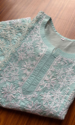 将图像加载到图库查看器中， Women&#39;s Lucknowi Handcrafted Cotton Chikankari Kurti - HONC0298735
