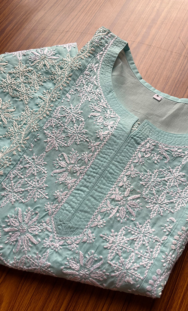 Women's Lucknowi Handcrafted Cotton Chikankari Kurti - HONC0298735