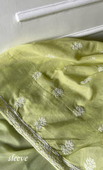 Load image into Gallery viewer, Women&#39;s Lakhnavi Handcrafted Unstitched Cotton Chikankari Suit Material - HONC0320309
