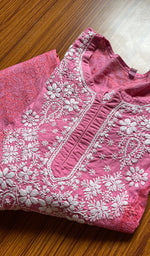 Load image into Gallery viewer, Women&#39;s Lucknowi Handcrafted Cotton Chikankari Kurti - HONC0300999
