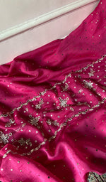 Load image into Gallery viewer, Women's Lakhnavi Handcrafted Mul Chanderi Unstitched Chikankari Full Suit - HONC0364041