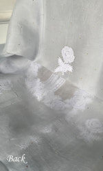 Load image into Gallery viewer, Rose Women's Lakhnavi Handcrafted Pure Organza Chikankari Unstitched Kurta And Dupatta Set- HONC0337709