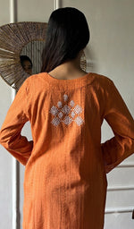 Prisha Women's Lakhnavi Handcrafted Cotton Chikankari Kurti - HONC044444