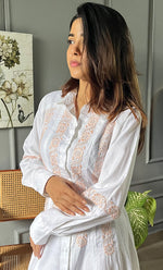 Load image into Gallery viewer, Niyat Women&#39;s Lucknowi Handcrafted Cotton Chikankari Long Dress - HONC0303751
