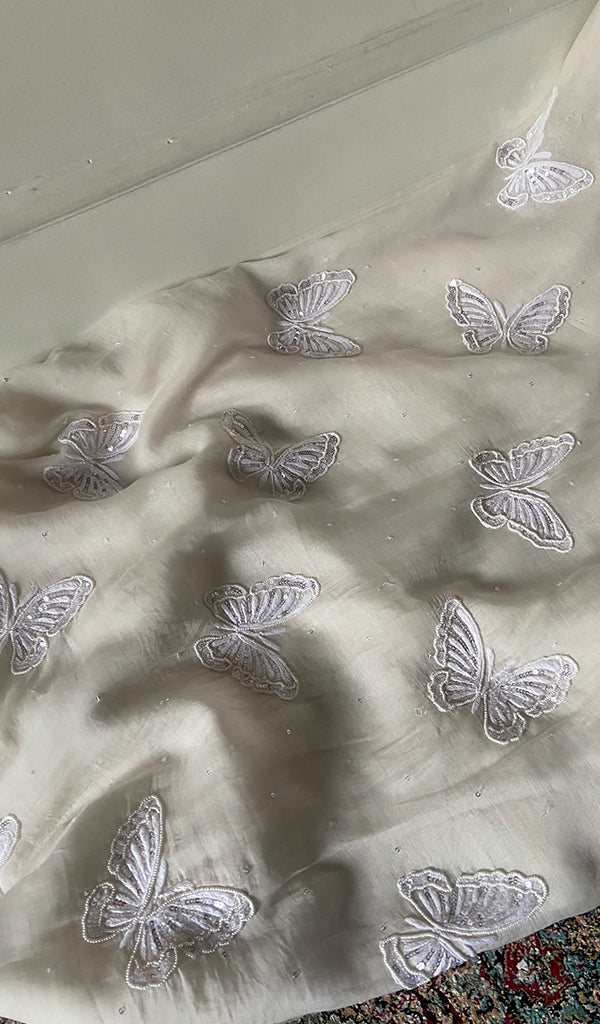 Titlee Women's Lakhnavi Handcrafted Mul Chanderi Unstitched Kurta And Dupatta Set - HONC0355841