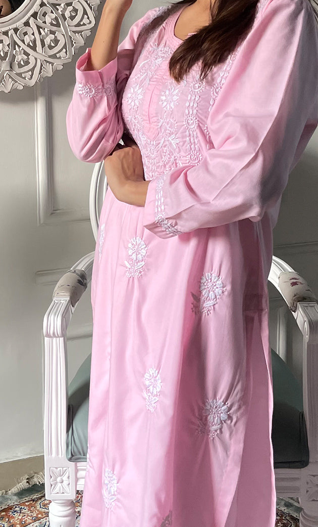 Women's Lucknowi Handcrafted Cotton Chikankari Kurti - HONC0330760