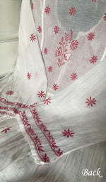 将图像加载到图库查看器中， Women's Lakhnavi Handcrafted Mul Chanderi Semi - Stitched Kurta And Dupatta Set - HONC0274497