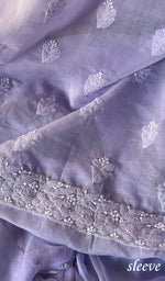 Load image into Gallery viewer, Women&#39;s Lakhnavi Handcrafted Unstitched Cotton Chikankari Suit Material - HONC0294089
